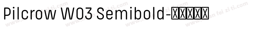Pilcrow W03 Semibold字体转换